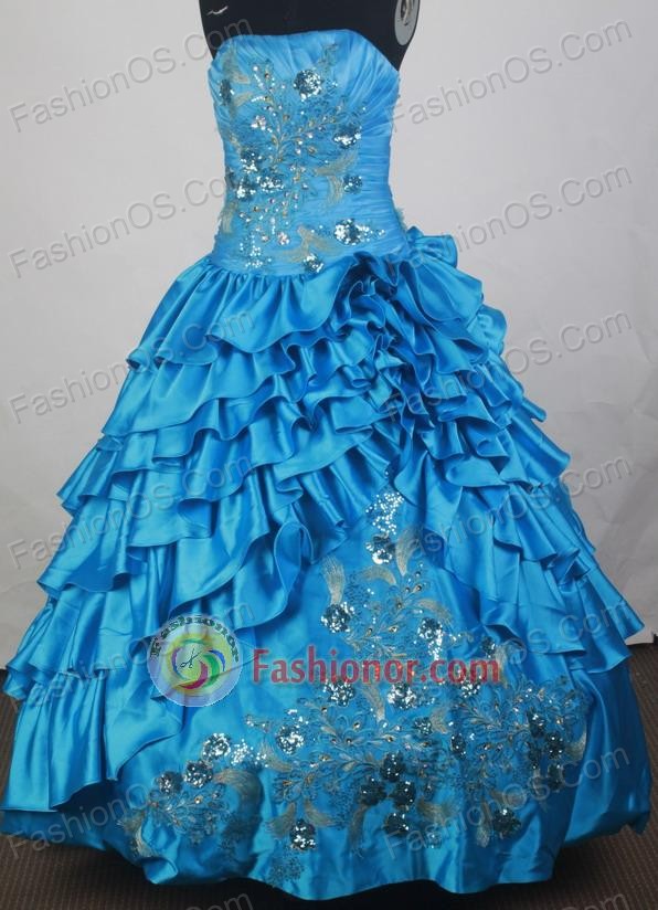 2012 Unique Ball Gown Strapless Floor-Length Vintage Quinceanera Dresses Style JP42638