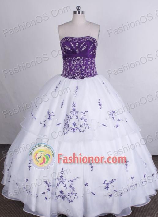 Beautiful Ball gown Strapless Floor-length Vintage Quinceanera Dresses LZ42402