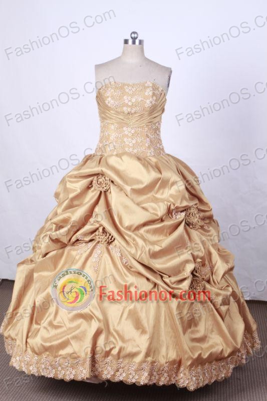 Brand New Ball Gown Strapless FLoor-Length Vintage Quinceanera Dresses Style L42439