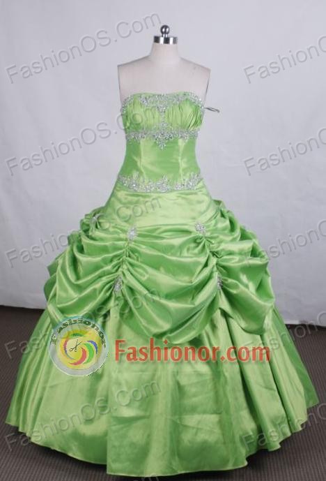 Elegant Ball gown Strapless Floor-length Vintage Quinceanera Dresses TD2419