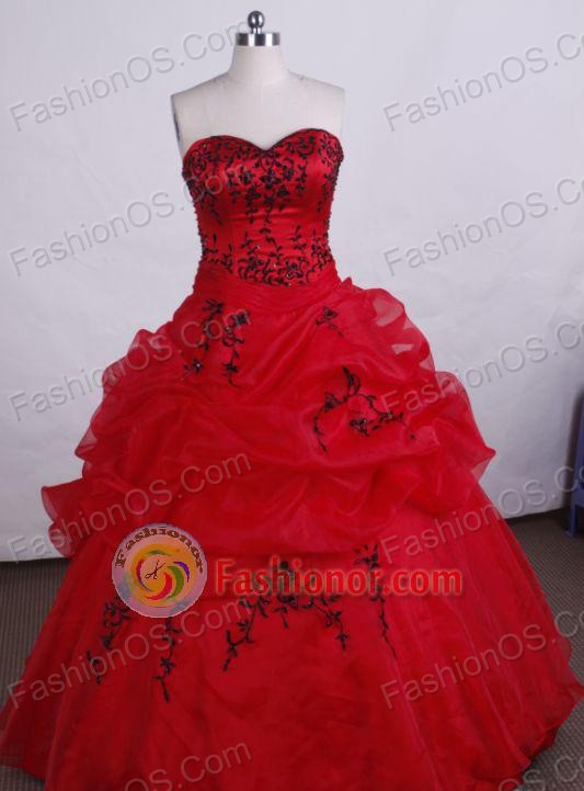 Exclusive Ball gown Sweetheart Floor-length Vintage Quinceanera Dresses Embroidery Style FA-Z-0027