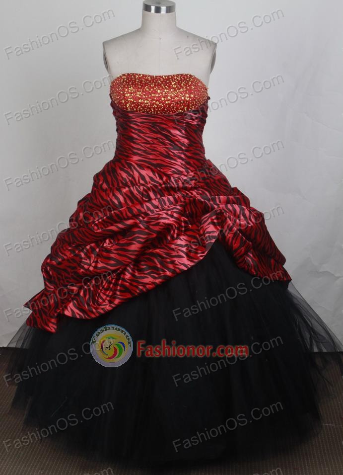 Gorgeous A-line Strapless Floor-length Vintage Quinceanera Dress ZQ12426043