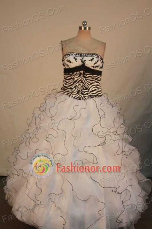 Gorgeous Ball gown Strapless Floor-length Vintage Quinceanera Dresses Style FA-W-317