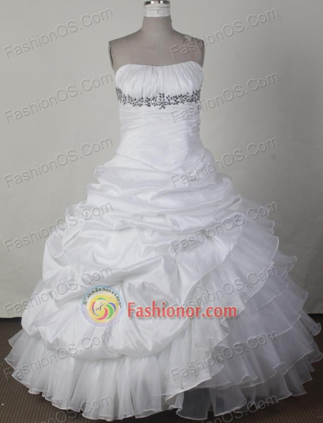 Perfect Ball Gown Strapless Floor-length White Vintage Quinceanera Dress LJ2666