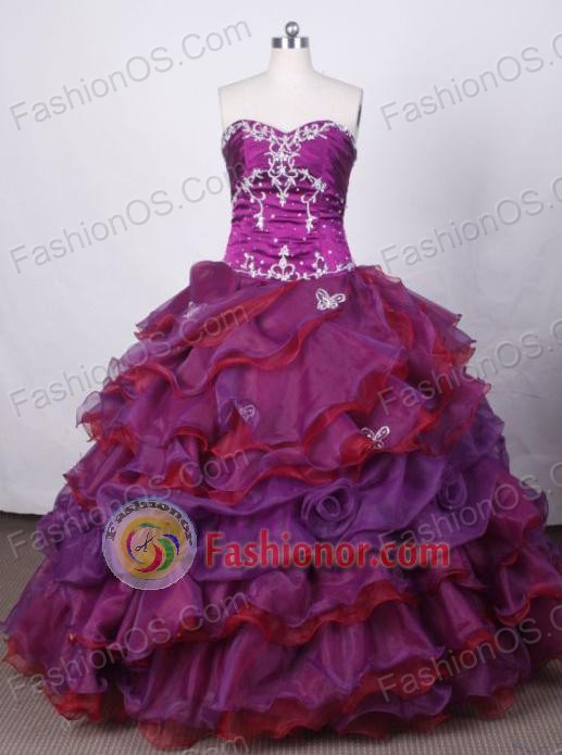 Popular Ball Gown Strapless FLoor-Length Vintage Quinceanera Dress LZ42457