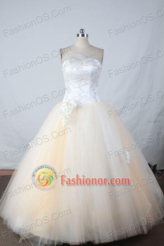 Popular Ball gown Strapless Floor-length Vintage Quinceanera Dresses Style FA-W-338