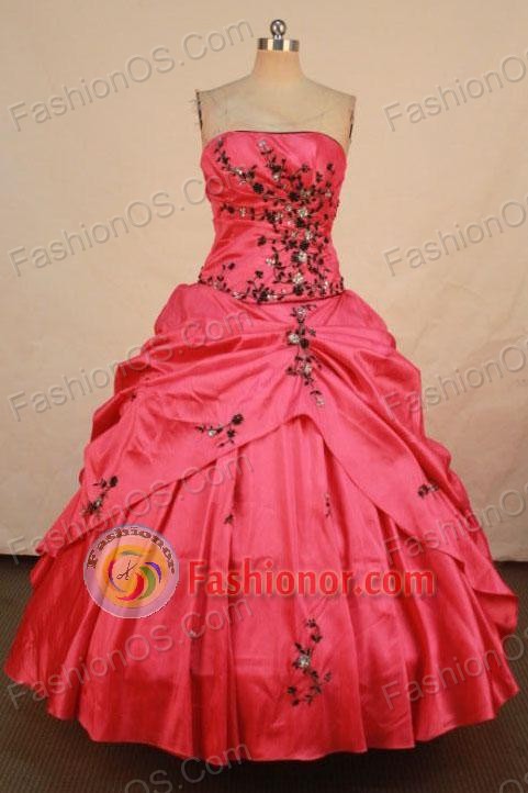 Pretty Ball gown Strapless Floor-length Vintage Quinceanera Dresses Style FA-W-329