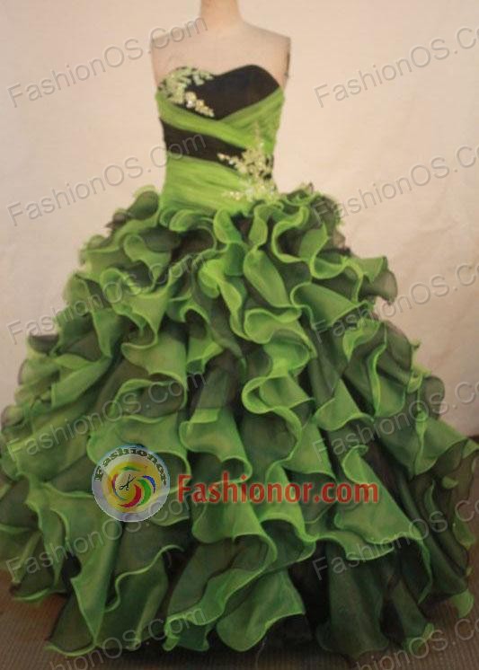 Romantic Ball gown Strapless Floor-length Vintage Quinceanera Dresses Style FA-W-314