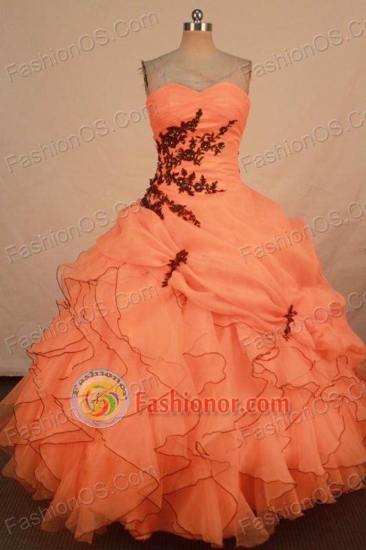 Romantic Ball gown Strapless Floor-length Vintage Quinceanera Dresses Style FA-W-331