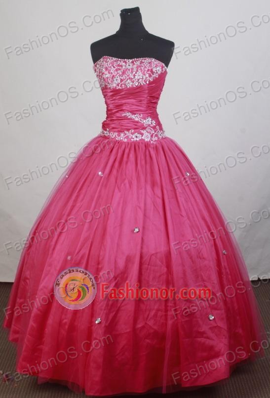 Simple Ball Gown Strapless Floor-length Vintage Quinceanera Dress ZQ12426034