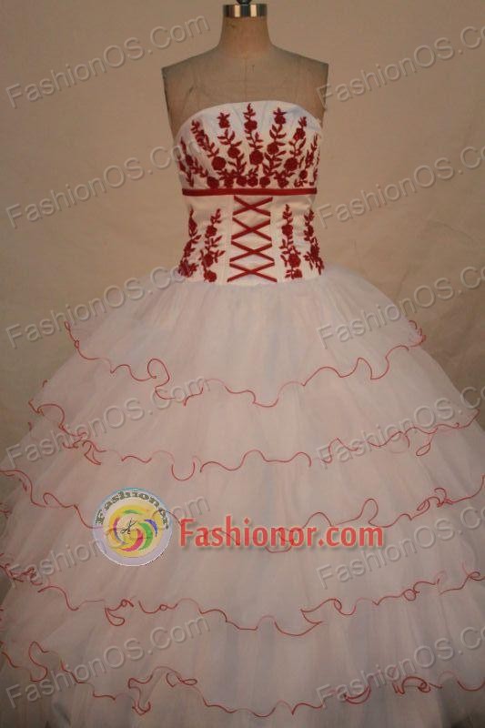 Wonderful Ball gown Strapless Floor-length Vintage Quinceanera Dresses Style FA-W-335
