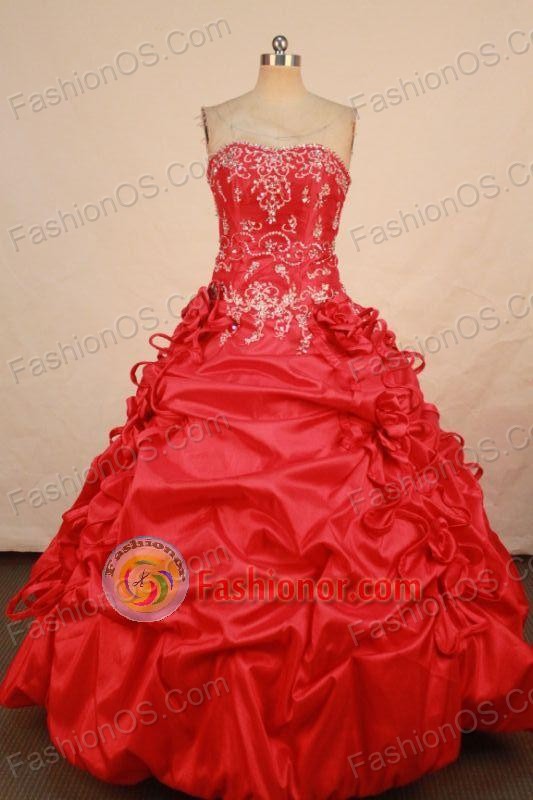 Wonderful Ball gown Strapless Floor-length Vintage Quinceanera Dresses Style FA-W-347