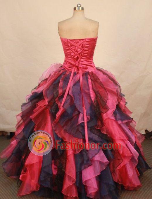 Special ball gown strapless floor-length organza beading multi colors quinceanera dresses FA-X-148