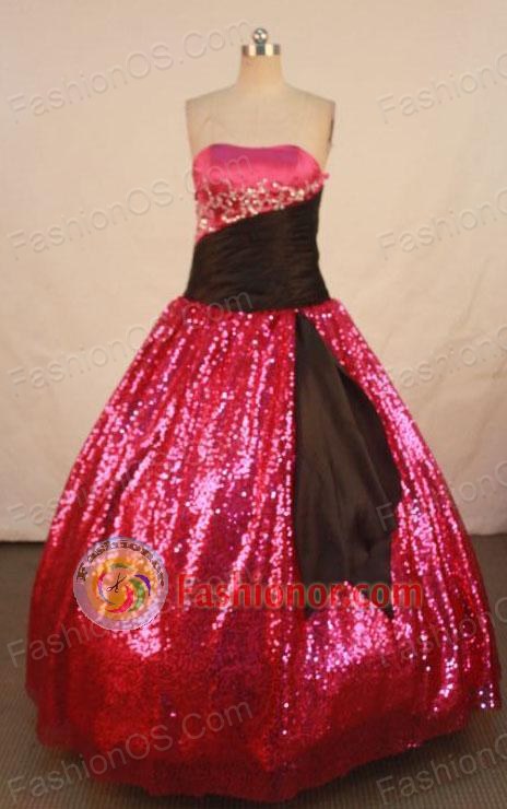 Affordable Ball gown Strapless Floor-length Vintage Quinceanera Dresses Style FA-W-301