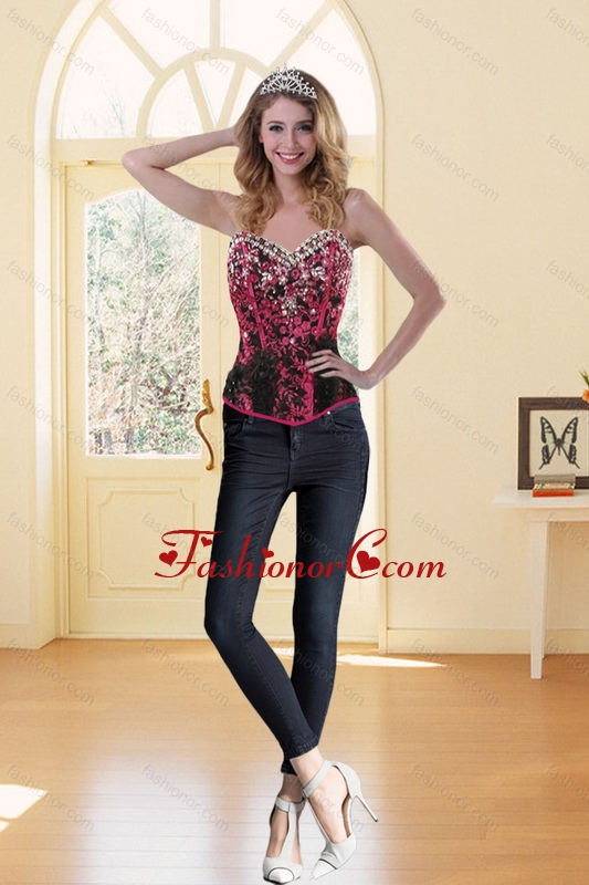 2015 Spring Discount Beading Multi-Color Corset for Sweet 16 XFNAOA16TZCFOR
