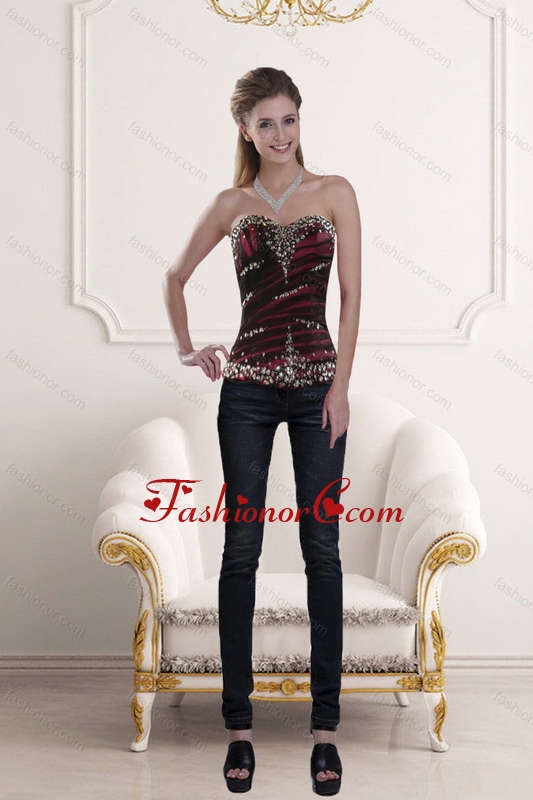 2015 Sweetheart Multi Color Corset with Ruffles and Beading XFNAO5800TZDFOR