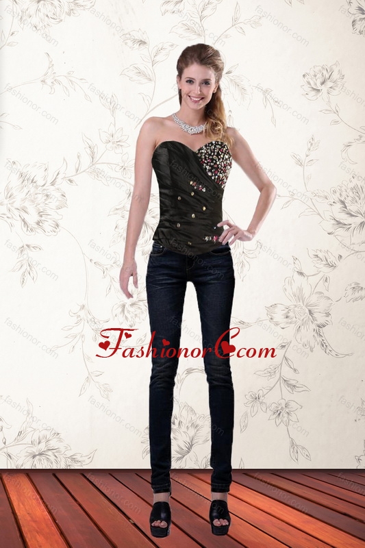 Cute Beaded Multi Color Sweetheart Corset for 2015 XFNAO787TZCFOR