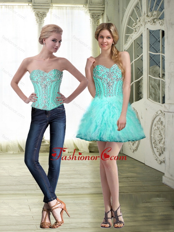 Colorful Short Sweetheart Beaded 2015 Prom Dresses for Cocktail SJQDDT63004FOR