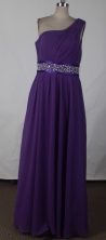 Affordable Empire One Shoulder Floor-length Prom Dress LHJ42805