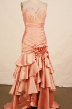 Beautiful Mermaid V-neck Brush Beading Prom Dresses Style FA-C-150