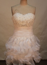 Beautiful Short Sweetheart Knee-length Prom Dresses Appliques with Beading Style FA-Z-00165
