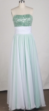 Elegant Empire Strapless Chiffion Floor-length Prom Dress LHJ42835