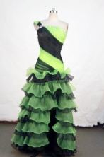 Perfect Column One-shoulder Neck Floor-length Beading Prom Dresses Style FA-C-217