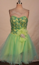Romantic Short Sweetheart-neck Mini-length Beading Prom Dresses Style FA-C-131