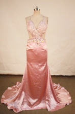 Sexy Column Halter Top Neak Brush Beading Prom Dresses Style FA-C-125