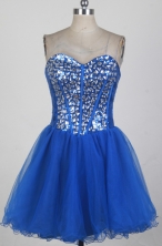 Sweet Short Sweetheart Mini-length Royal Blue Prom Dress LHJ428