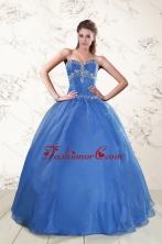 2015 Cheap Appliques Quinceanera Dresses in Royal Blue XFNAO086FOR 