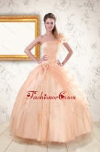 2015 Pretty One Shoulder Appliques Quinceanera Dress XFNAO179FOR 