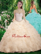 2016 Vintage Sweetheart Champange Sweet 16 Dresses with Beading SJQDDT289002FOR