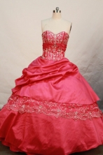 Beautiful Ball gown Sweetheart-neck Floor-length Taffeta Quinceanera Dresses Style FA-W-073