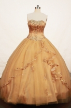 Cute Ball gown Strapless Floor-length Quinceanera Dresses Style FA-W-080