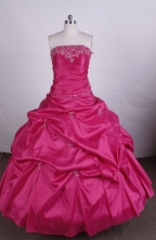 Elegant Ball gown Strapless Floor-length Quinceanera Dresses Appliques with Beading Style FA-Z-0013