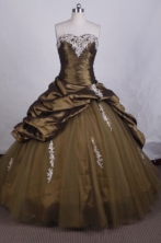 Elegant Ball gown Sweetheart Floor-length Quinceanera Dresses Appliques Style FA-Z-0054