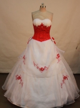 Elegant Ball gown Sweetheart Floor-length Quinceanera Dresses Appliques with Beading Style FA-Z-0071