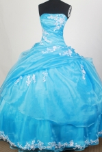 Exquisite Ball Gown Strapless Floor-length Quinceanera Dress ZQ12426073
