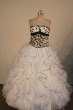 Gorgeous Ball gown Strapless Floor-length Vintage Quinceanera Dresses Style FA-W-317