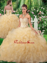 Luxurious Ball Gown 2016 Quinceanera Gowns in Champagne SJQDDT345002FOR