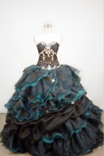 Luxurious Ball gown Strapless Floor-length Organza Quinceanera Dresses Style FA-W-064