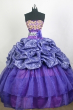 Modest Ball Gown Strapless Floor-length Quinceanera Dress ZQ12426083