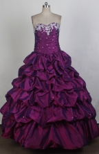 Modest Ball Gown Sweetheart Floor-length Vintage Quinceanera Dress ZQ12426029