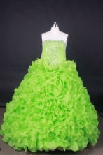 Popular Ball Gown Strapless Floor-Length Orangza Vintage Quinceanera Dresses LZ42454
