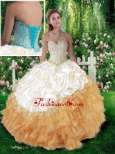 Pretty Ball Gown Quinceanera Dresses with Beading and Pick Ups SJQDDT287002FOR