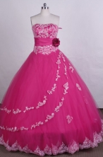 Pretty Ball gown Strapless Floor-length Quinceanera Dresses Appliques with Beading Style FA-Z-0012
