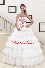 Pretty Ruffeld Layers 2015 Quinceanera Dresses with Appliques XFNAO415FOR