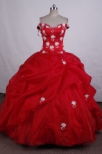Romantic Ball Gown Off The Shoulder neckline FLoor-Length Quinceanera Dresses LZ42478