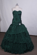 Simple A-line Sweetheart Floor-length Quinceanera Dresses Beading Style FA-Z-0039
